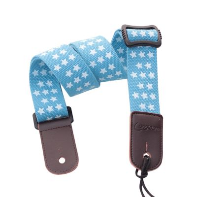 ‘【；】 Ukulele Soft Leather Head And Tail Stud Strap Ukulele Cotton Cross Strap Small Fresh Star Design Adjustable Strap