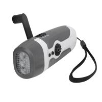 Hand Crank Radio Flashlight Self Generating Multifunctional FM Radio Emergency Flashlight for Outdoor Camping