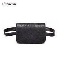 DIINOVIVO Waist Bag Women Alligator PU Leather Belt Bag Waist Pack Travel Belt Wallets Fanny Pack Ladies Phone Bags WHDV0634