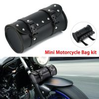 Motorcycle Cruiser Tool Bag Fork Barrel Shape Handlebar Front Fork Bag Black Luggage Bag For Motorcycle Pannier Saddle Bags Tool