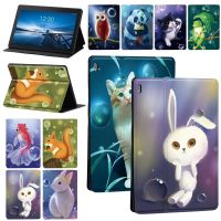 For Lenovo Tab M10/Tab M10 Plus/Tab E10 10.1 Inch Tablet Stand Heavy Duty Protective Case Animal Series Pattern Shell + Stylus Cases Covers