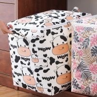 ♦✲ Storage Bag Clothes Blanket Quilt Sweater Foldable Organizer Box Durable Cartoon Print Winter Clothes Cabinet