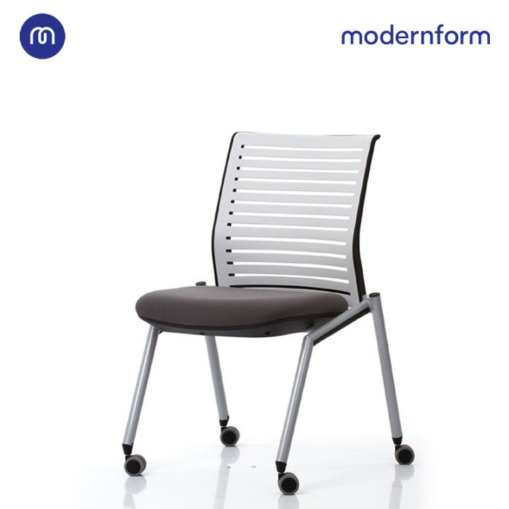 modernform-เก้าอี้อเนกประสงค์-เก้าอี้ประชุม-เก้าอี้สัมมนา-รุ่น-tec-03-พนักพิงกลาง-สีเทา