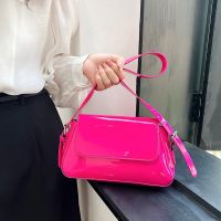 Unique Trendy Laser Bag Women New Style Fashion Simple Messenger Fashionable Small Square Casual Solid Color Underarm 【AUG】