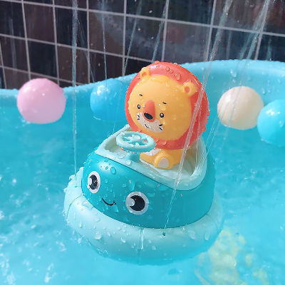 Bath Toys Electric Spray Water Floating Rotation Rabbit lion Sprinkler Shower Game For Children Kid Swimming Bathroom Baby Toys