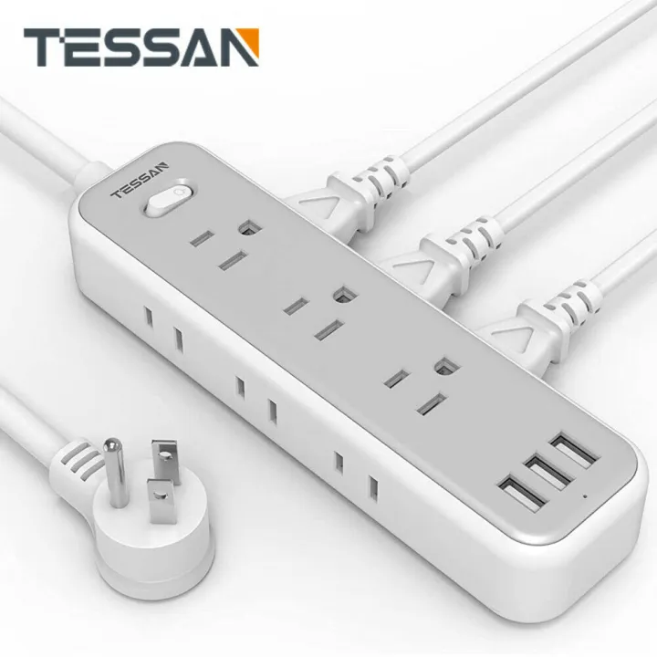 6 Way 6 Feet Extension Cord Extension Leads Small Power Strip Flat Plug
