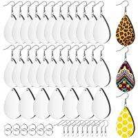 120Pcs Sublimation Blank Earrings Unfinished Teardrop Heat Transfer Printing Earrings Pendant for Jewelry DIY Making