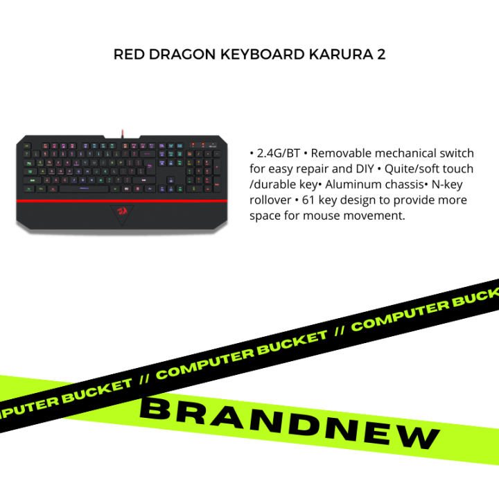 Red Dragon Keyboard Karura 2 | Lazada PH