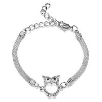 Fashion Silver Color Animal Chain Bracelets Owl Dragonfly Butterfly Love Heart Charm Bracelets for Women Jewelry Gift Pulseir