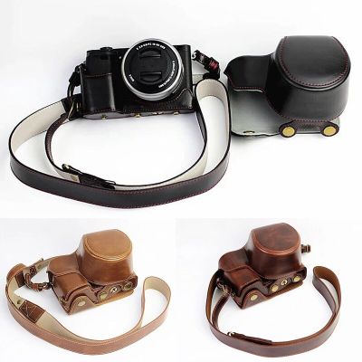 HQ Leather Camera Bag case strap for Sony A6400 A6300 A6100 A6000 16-50mm