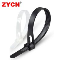 20pcs Plastic Reusable Cable Zip Ties 8x200/250/300/450 Releasable Nylon May Loose Slipknot 8/10 Inch Recycle Detachable Bundle