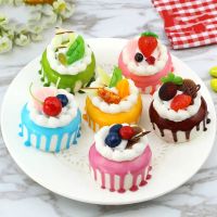 1Pcs Artificial Kitchen Fruit Cakes Dessert Fake Food Decoration Photography Pro Food Simulation Cake Model Tea Table Decoration