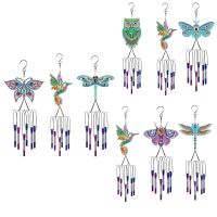 Wind Chime Hanging Kits Round Special Shaped Rhinestone Crystal Gem Art Dots Ornament