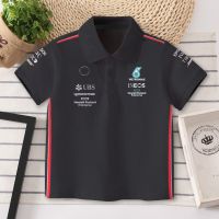 F1 New Season Racing Team Children Polo Shirt Summer Short Sleeve Sport Black Boy Girl Kids T-shirt Tops Fashion Clothing Tops