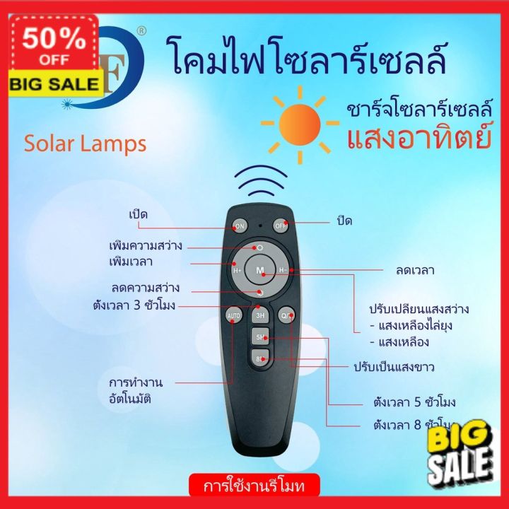 โคมไฟ-led-ลูกค้าใหม่รับโค๊ดลดเพิ่ม-5-โคมไฟแต่งบ้าน-โคมไฟอ่านหนังสือ-solar-light-ไฟโซล่าเซล-ไฟสปอร์ตไลท์-60w-80w-150w-300w-มี-3-แสงใน-ไล่ยุงได้-ไฟกันน้ำกลางแจ้งไฟ-ledโซล่าเซลล์