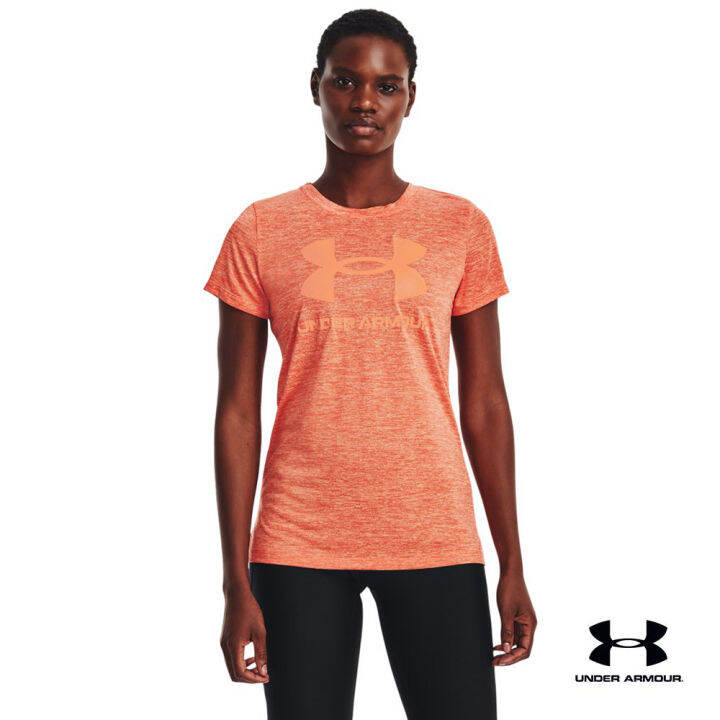 under-armour-ua-womens-tech-twist-big-logo-gel-short-sleeve-อันเดอร์-อาร์เมอร์-เสื้อออกกำลังกายสำหรับเทรนนิ่ง-สำหรับผู้หญิง