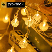 ZCY ไฟ LED เชือกนางฟ้าฟองคริสตัลบอลโคมไฟแสงพวงมาลัย3AA แบตเตอรี่กันน้ำสำหรับในร่มกลางแจ้งวันหยุดห้องนอนคริสต์มาสแต่งงานวันเกิดปีใหม่พรรคตกแต่ง