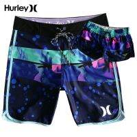 Hurley Vêtements De Plage Lovers ชุดว่ายน้ำแห้งเร็วกางเกงว่ายน้ำซับในชุดเล่นเซิร์ฟกางเกงขาสั้นชายหาดกางเกงออกกำลังกายมีกระเป๋า