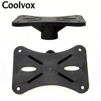 Coolvox 2Pcs Plastic Universal Floor Speaker Stand Tray Bottom Seat Sound Stand Mounting Hole Base on Stage for Tweeters Woofer