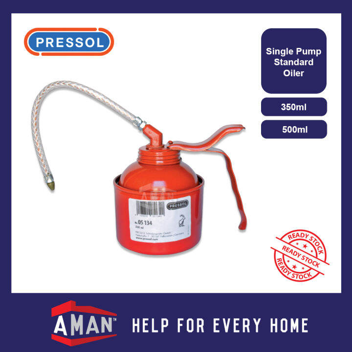 PRESSOL Oil Can Steel High Pressure Single Pump Standard Oiler Oil Pump