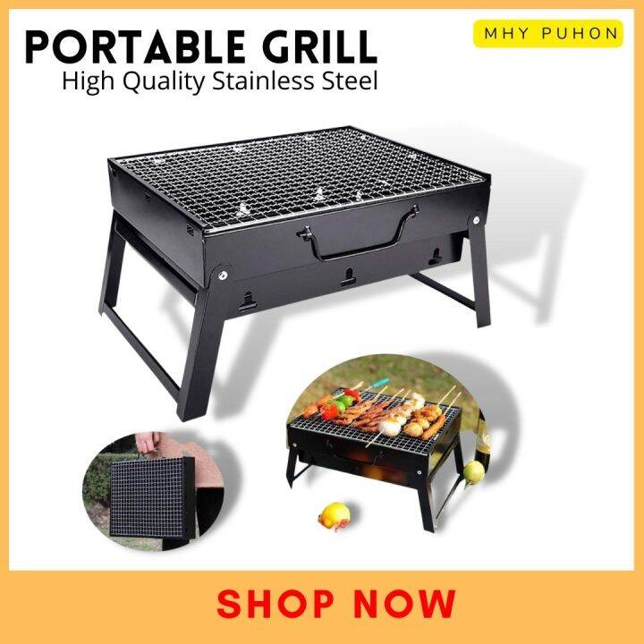 HIGH QUALITY Portable Folding Barbecue Grill Stainless Steel Outdoor Grill/ Charcoal Grill