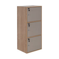 Wooden cabinet locker  3 tier, size 42 x 29 x 89 cm.