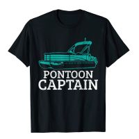 Mens Pontoon Captain Pontoon Boat Boating Pontooning Gift T-Shirt Casual Tops T Shirt Cotton Mens T Shirt Casual Family