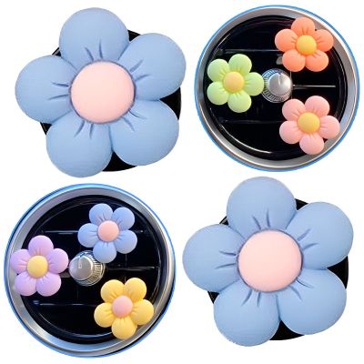 【DT】  hot1Set Cute Flower  Aromatherapy Car Air Outlet Decoration Perfume Clip Air Freshener Colorful Flora Decor Auto Accessories