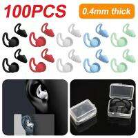 100pcs Silicone Sleeping Ear Plugs Sound Insulation Protection Ear Anti-Noise Travel Study Noise Reduction Swimming Waterproof