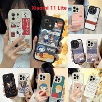 ◑✢ Snoopy เคท Xiaomi Mi11 Soft Silicone Case Winnie the Pooh Edge Prints เคส Mi 11 Lite Mi11 Phone Cover เคสโทรศัพท์