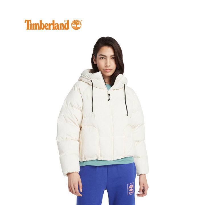 Timberland Women’s Recycled Down Puffer Jacket White Smoke | Lazada ...