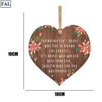 FAL Blessing Wooden Listing Creative Heart Shape Plaque Lightweight Christmas Tree Pendant For Home Bedroom Car Decor