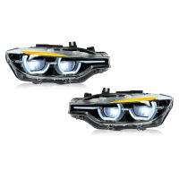 Pair Upgrades LED Headlights Headlamps Left Right for 3 Series F30 F31 Pre LCI Xenon LHD 2012‑2015