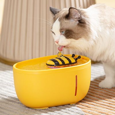 น้ำพุสำหรับแมวอัตโนมัติ2000มล. อุปกรณ์รดน้ำปริมาณมากสำหรับแมวดื่ม USB ชาร์จเครื่องจ่ายน้ำแมวสัตว์เลี้ยงน่ารัก