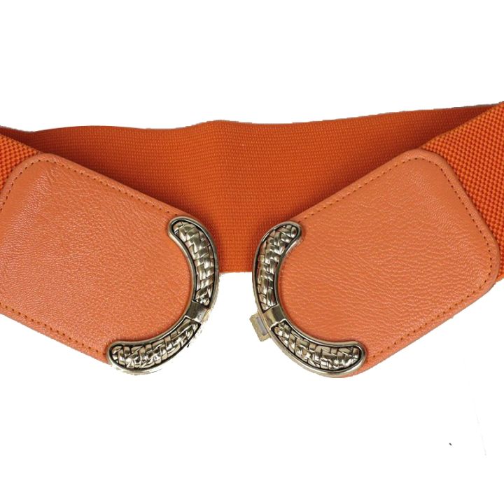 orange-ladies-versatile-elastic-stretch-canvas-pu-leather-wide-belt-decorative-simple-belt-ladies-fashion-dress-sweater-women