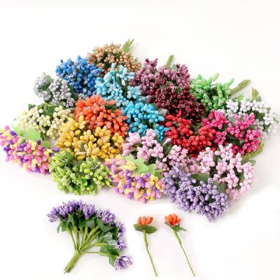 【cw】 12/36/72/144 PCs StamensNeedlework Artificial Flowers WeddingDecorationScrapbooking GarlandFake Flowers 【hot】