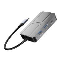 20227-In-1 Type C ฮับ Dock Station เป็น HDMI-รองรับ4K 1080P VGA3.5พอร์ตเชื่อมต่อ Usb 3.0 5Gbps SSD DC-5V 1A