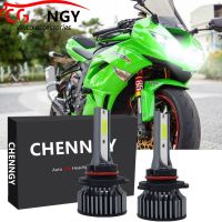 หลอดไฟหน้า LED 6000K CG สีขาว สําหรับ Kawasaki Ninja ZX6R ZX636C 2003-2006 ZX636E 2013-2014 2 ชิ้น รับประกัน 10 เดือน