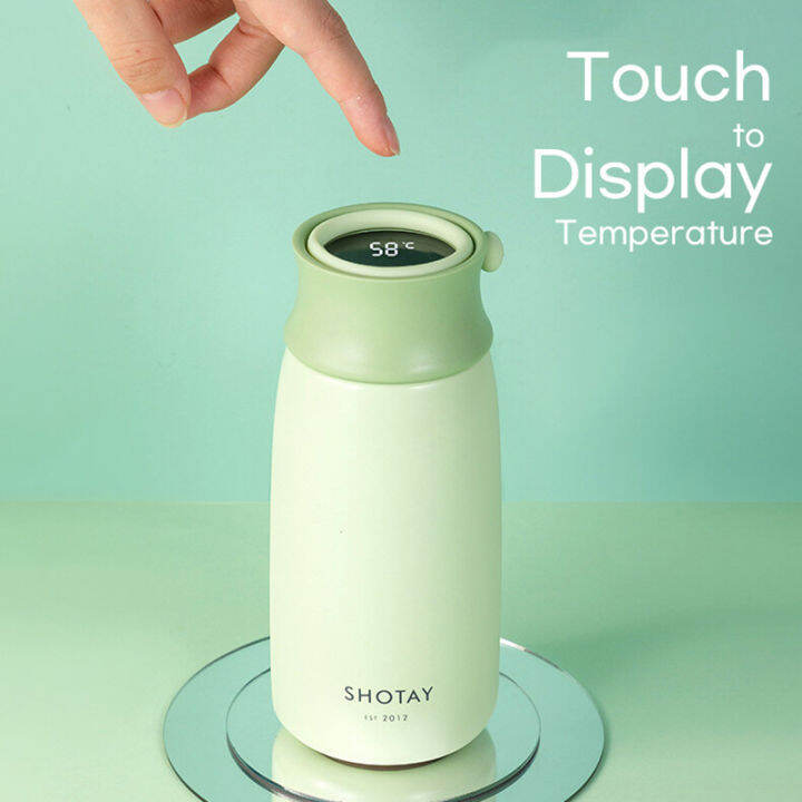 Cute Temperature Display Thermos Bottle 360ML 316 Stainless Steel