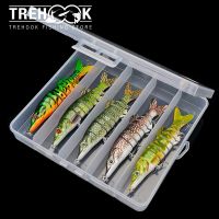 TREHOOK 3/5pcs Lifelike Pike Wobblers Sets 12.5cm 18g 8-segments Jointed Artificial Bait For Pike Fishing Tackle Sinking Lures Accessories