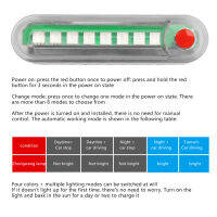 แผงแสงไฟแอลอีดีสว่างพลังงานแสงอาทิตย์8 SMD คำเตือนแฟลชรถยนต์สัญญาณไฟโคมไฟกู้ภัย8โหมดกระพริบสีสันสดใส