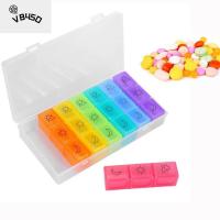VB45D Portable 21 Compartments Weekly 7 Days Organizer Pill Case Tablet Dispenser Medicine Container