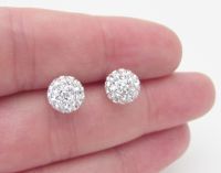 Silverthai Crystal crystal Ball stud Earring , disco ball silver stud Earring,  คริสตัลคริสตัลบอลสตั๊ดต่างหูดิสโก้บอลสีเงินต่างหูสตั๊ดเงินแท้925