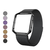 For Fitbit Blaze Metal Straps Band with Stainless Steel Frame Small Large