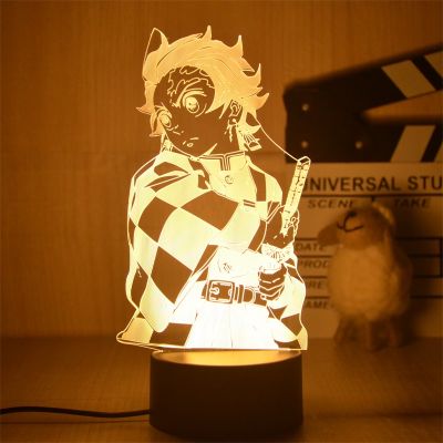 Anime demon Slayer รูป3D LED Night Light Kocho Kanae ตัวเลขโคมไฟสำหรับตกแต่งห้องนอนเด็กเด็กวันเกิดของขวัญ Ward LIGHT