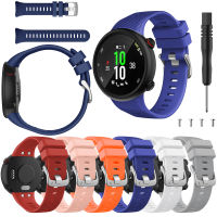 สายรัดข้อมือซิลิโคนนิ่มสำหรับเล่นกีฬาที่มีส่วนผสมของ Garmin Swim 2/Forerunner 45อุปกรณ์เสริมสำหรับนาฬิกาอัจฉริยะสายรัดข้อมือทดแทนพร้อมไขควง