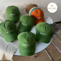 PING STUDIOS หมวกแก๊ป หมวกเกาหลี Ins หมวกเบสบอลสีเขียวอะโวคาโด, ฤดูร้อนนักเรียนสีเขียวผู้หญิง