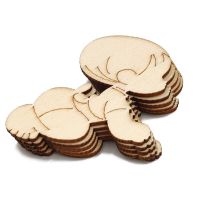 10pcs Wooden Shapes Embellishments Baby Kids Room Decoration Wedding Crafts Mini Laser Cut Blanks Slices Cooking Utensils