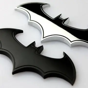 Batman - Shiny Silver Chrome Bat Logo - Foil Sticker / Decal