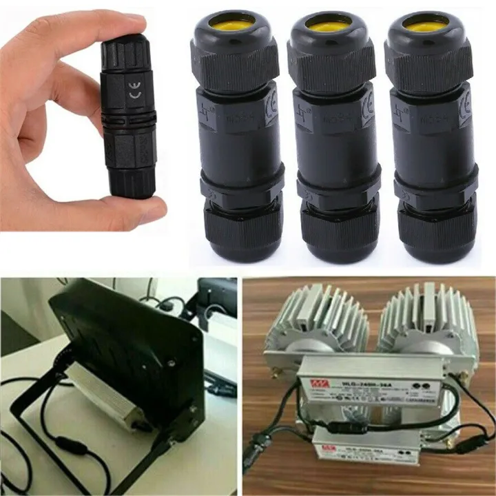 EO4MD Durable 3 Pole Core Joint Waterproof Outdoor Wire Connector Cable